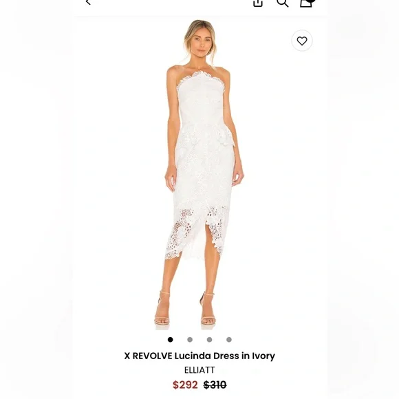 chinese dress ladies Margot Lace Maxi Dress in White – Elliatt main image 1